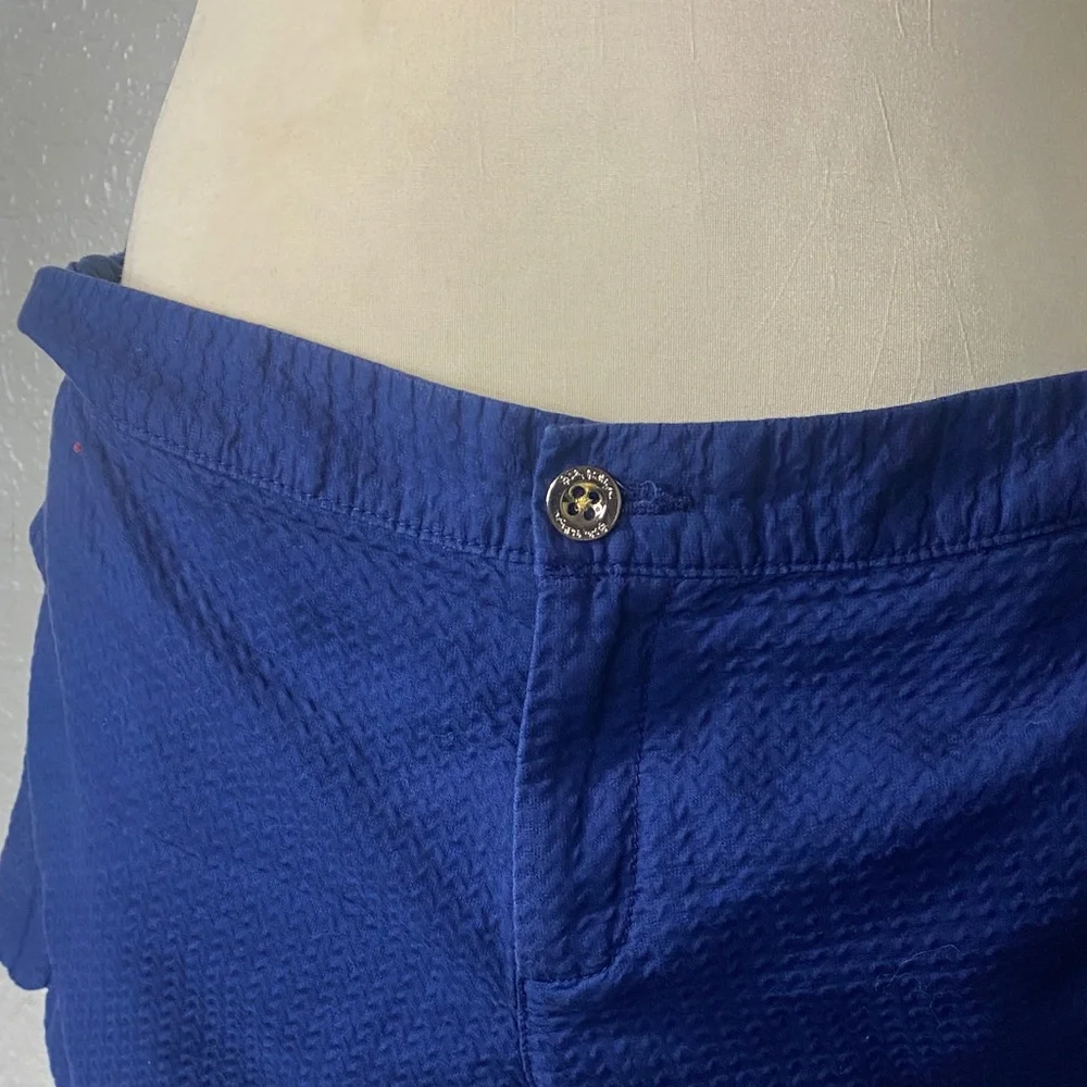 Navy blue Lilly PULITZER Scalloped Women Shorts - Picture 3 of 7